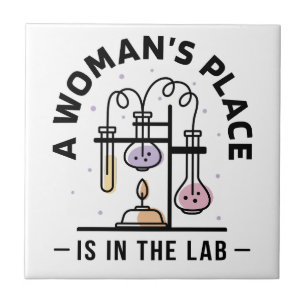 A Woman's Place Is in the Lab – Science Feminist Tile