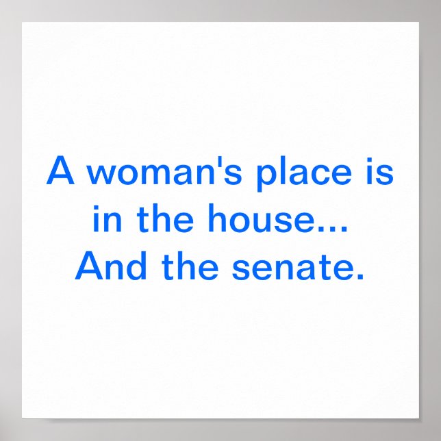 "A woman's place" poster (Front)