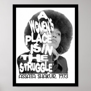 A Women's Place- Ata Shakur Sticker  Poster