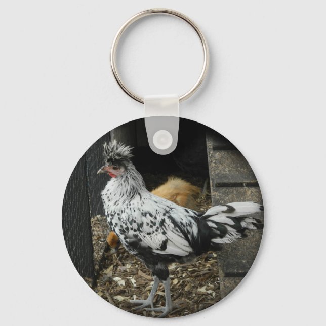 a wonderful design of a beautiful exotic bird keychain (Front)