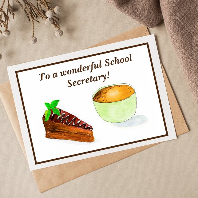  A Wonderful School Secretary  Holiday Card (Express gratitude with a customizable card for the invaluable school secretary.)