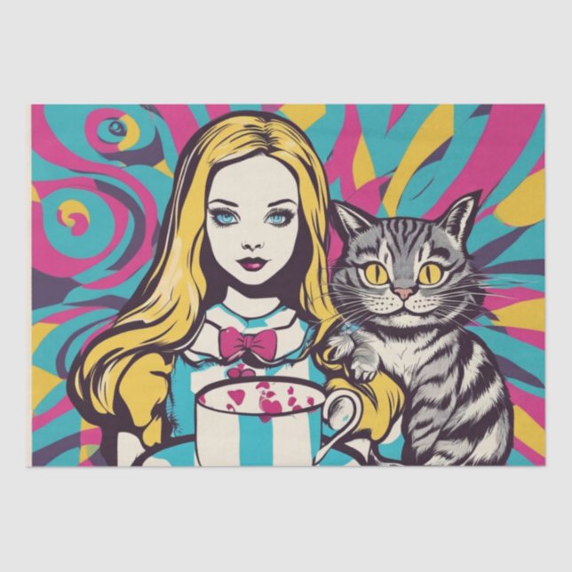  A Wonderland Popart Decoupage Paper (Front)