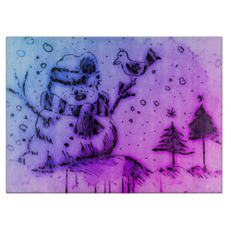 A wondrous winter day cutting board