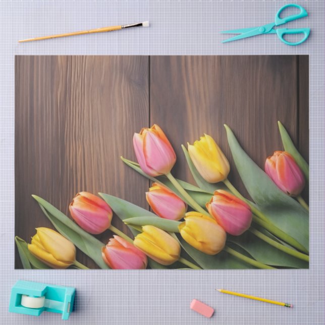 A Wood and Tulip Series Design #8 Tissue Paper (Craft)