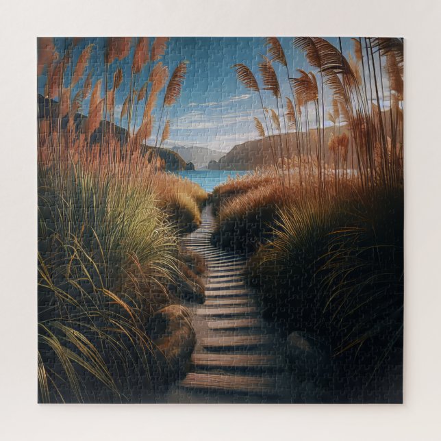 A wooden path  jigsaw puzzle (Vertical)