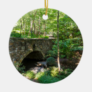A Woodlands Walkway Bridge Ceramic Ornament
