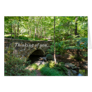 A Woodlands Walkway Bridge Thinking Of You Card