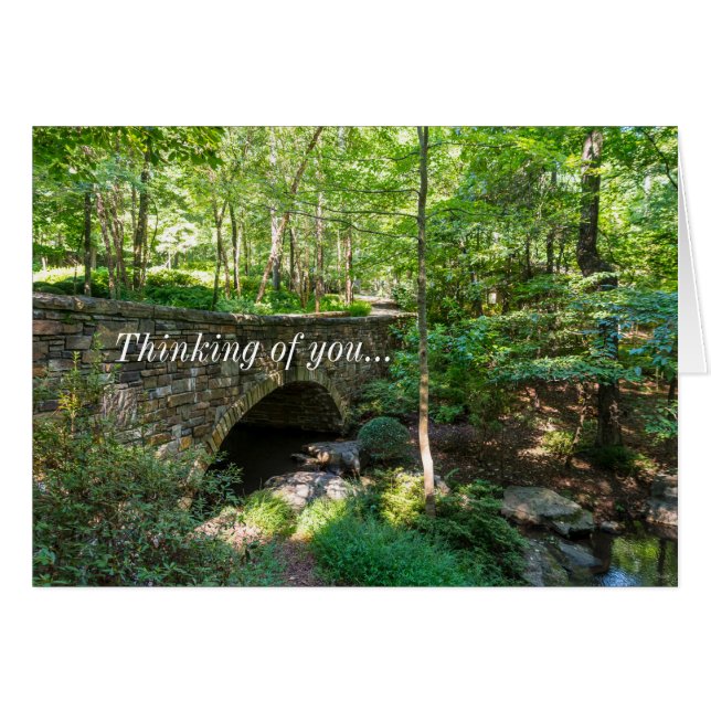 A Woodlands Walkway Bridge Thinking Of You Card (Front Horizontal)