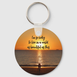 "A World as Beautiful as This" Keychain