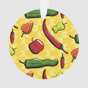 A World of Chili Peppers Acrylic Ornament