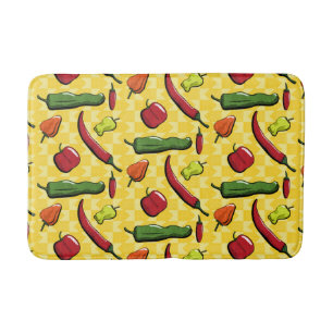 A World of Chili Peppers Bath Mat