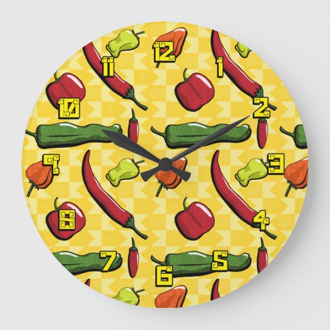 A World of Chili Peppers Clock (Front)