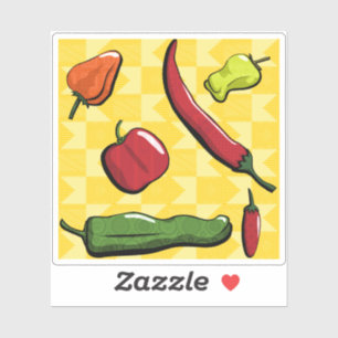 A World of Chili Peppers Contour Sticker