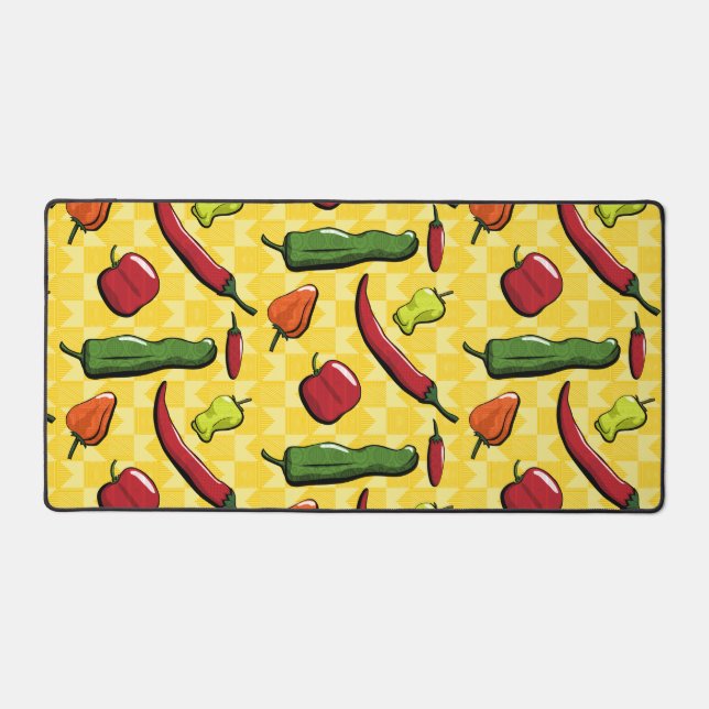 A World of Chili Peppers Desk Mat (Front)