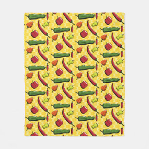 A World of Chili Peppers Fleece Blanket