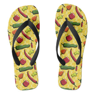 A World of Chili Peppers Flip Flops