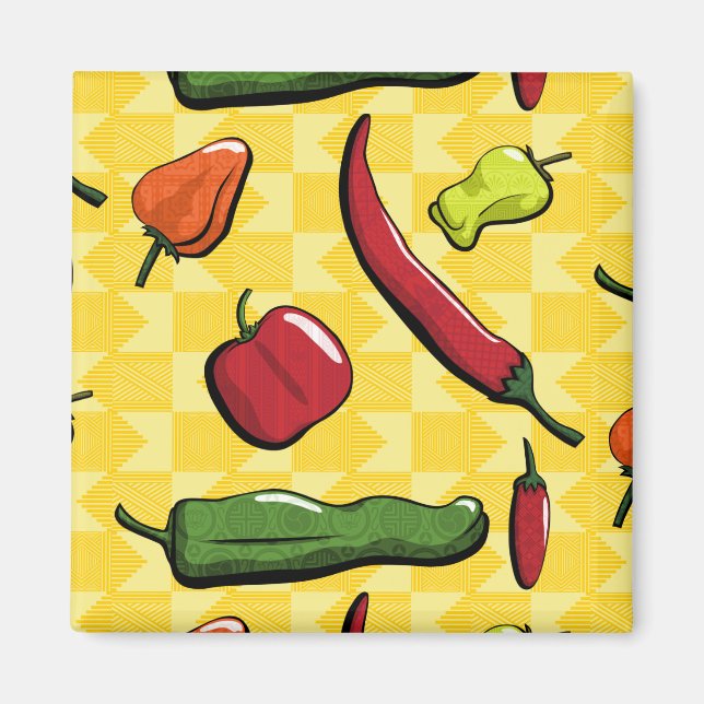 A World of Chili Peppers Magnet (Front)