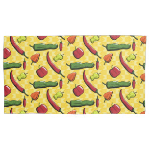 A World of Chili Peppers Pillowcase