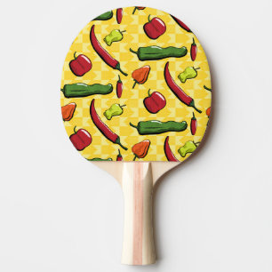 A World of Chili Peppers Ping Pong Paddle