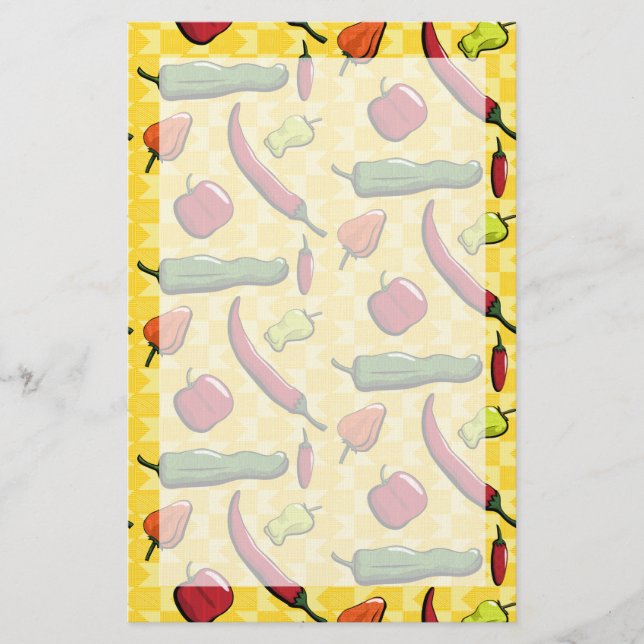 A World of Chili Peppers Stationery (Front)