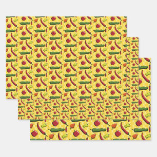 A World of Chili Peppers Wrapping Paper Set