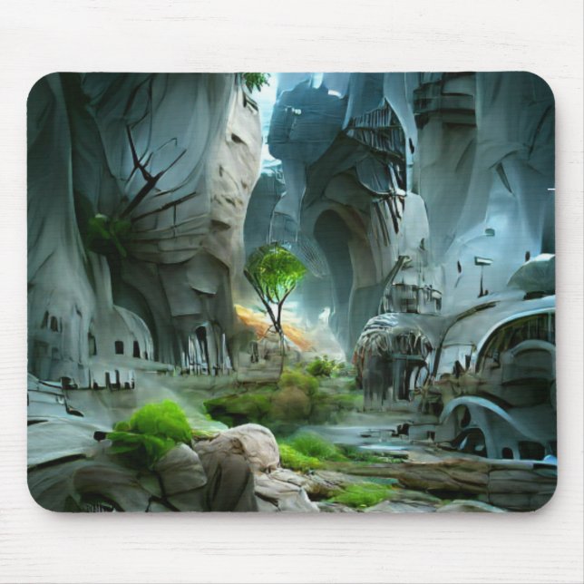 A World of Fantasy Landscape Environment City Mouse Pad (Front)