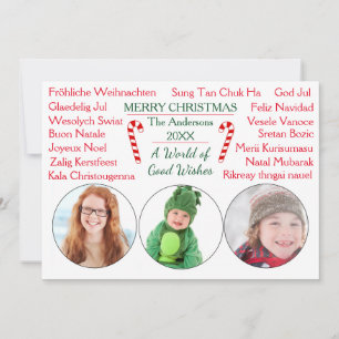 A World of Good Wishes 3 Photos - Christmas Card
