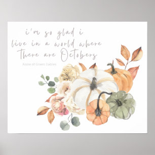 A World of Octobers Fall Autumn Poster