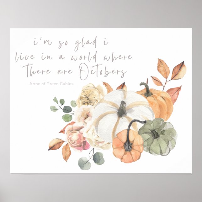 A World of Octobers Fall Autumn Poster (Front)