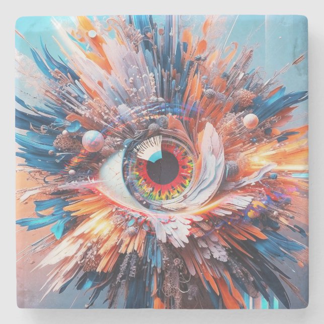 A World Of Wonder Begins With Vision Stone Coaster (Front)