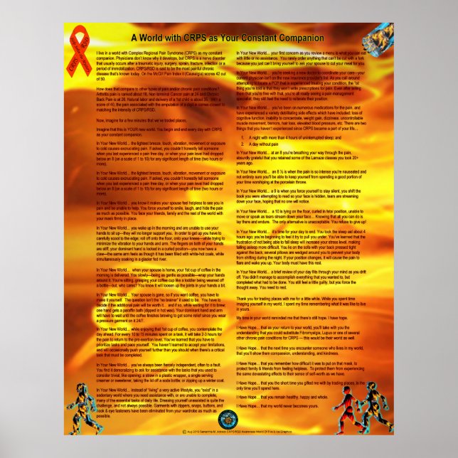 A World With CRPS As Your Constant Companion Poster (Front)