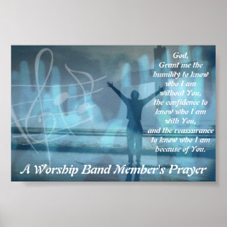 A Worship Band Member's Prayer Poster
