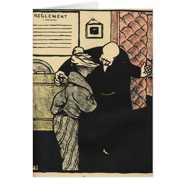 A worthy man ushers a young woman into his (Front)