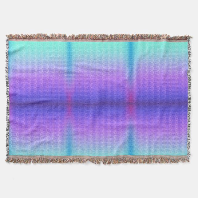 A woven blanket with a gradient pattern of purple (Front)