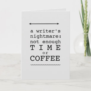 A Writer's Nightmare Personalized  Card