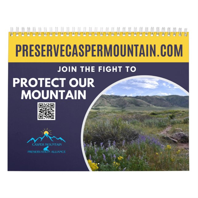 A Year at the Foot of Casper Mountain Calendar (Cover)