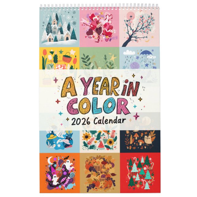A Year in Color 2026 Wall Calendar (Cover)