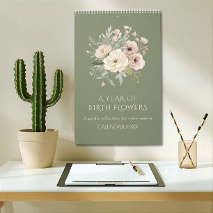 A Year of Birth Flowers Calendar