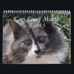 A Year of Cats -customize to any year you want Calendar<br><div class="desc">Perfect calendar for anyone that loves cats. Make it for any year you wish. To see cards & gifts featuring cats go to my CATS SECTION.</div>