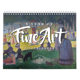 A Year of Fine Art Custom Logo 2021 Calendar