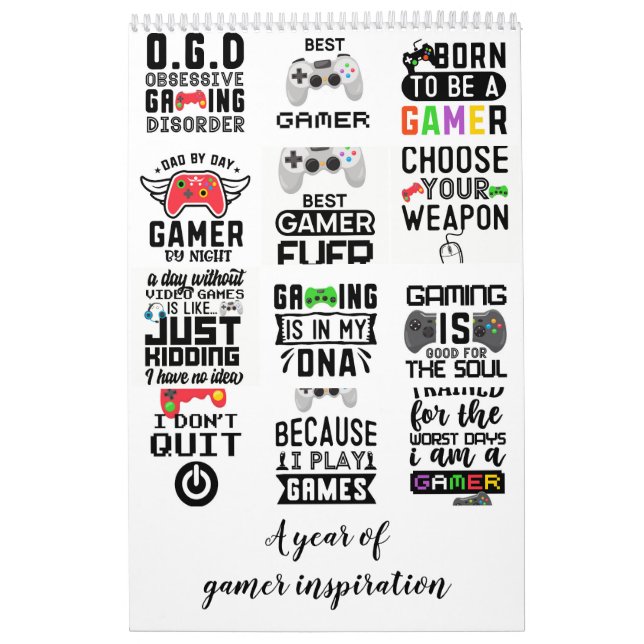 A year of gamer inspiration calendar (Cover)