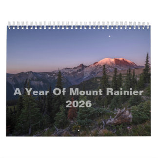 A Year Of Mount Rainier 2026 Wall Calendar