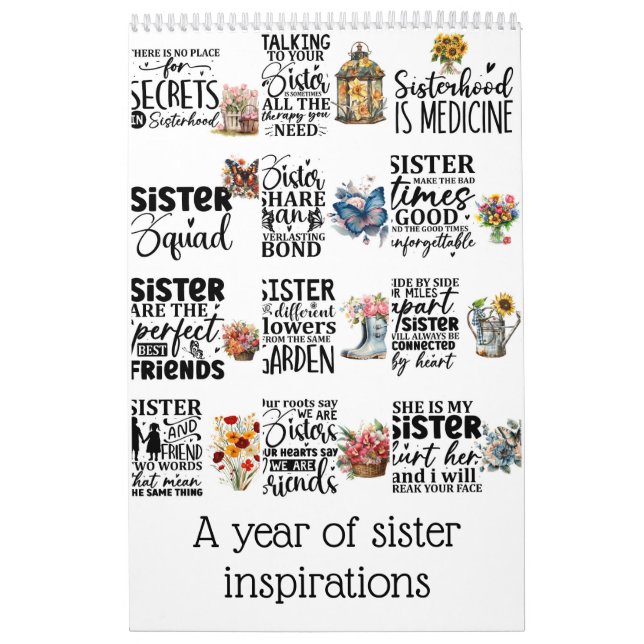 A year of sister inspiration calendar (Cover)