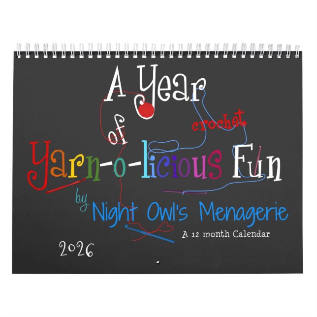 A Year of Yarn-o-licious Crochet Fun Calendar (Cover)