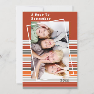 A Year to Remember Chevron Christmas Holiday Photo