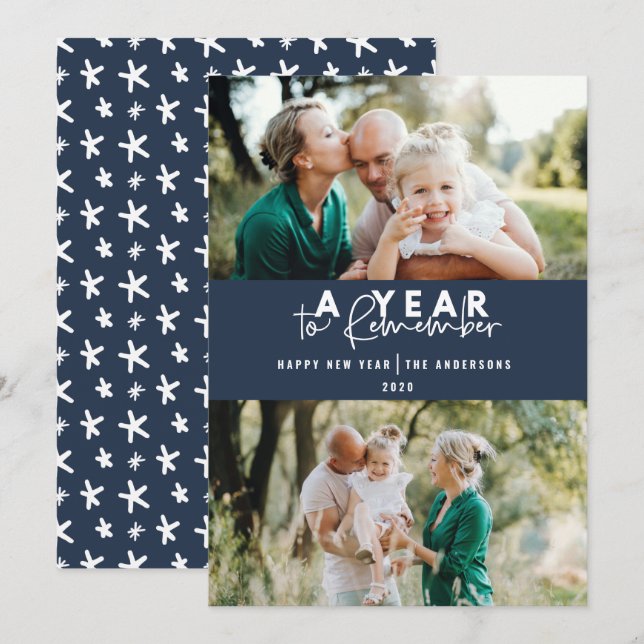 A year to remember modern minimal multi photo (Front/Back)