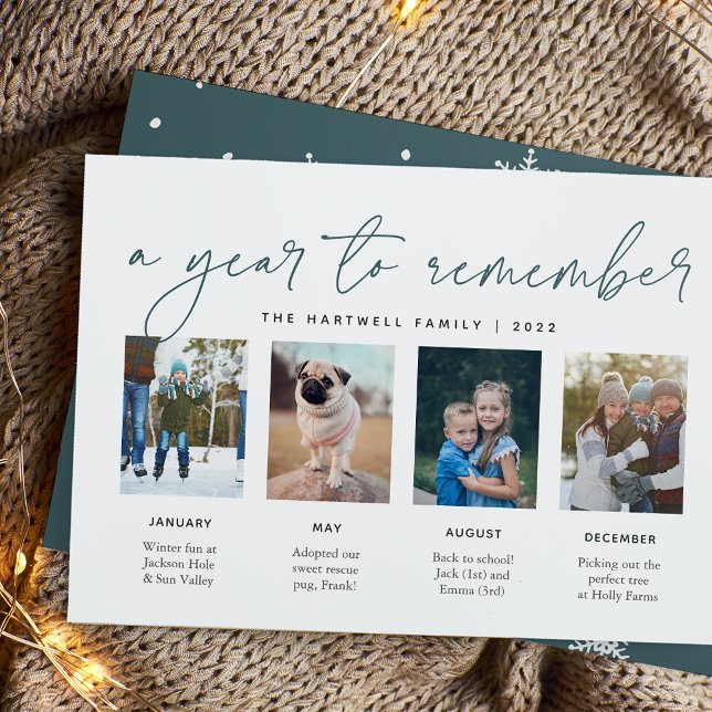 A Year to Remember | Year in Review Photo Collage Holiday Card (Creator Uploaded)