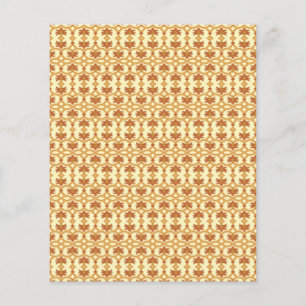 a yellow and white background with an intricate de flyer