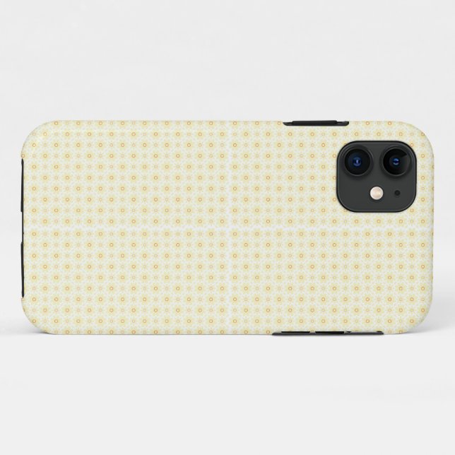 a yellow and white background with small circles Case-Mate iPhone case (Back (Horizontal))