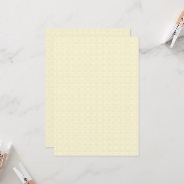 a yellow and white background with small circles invitation (Front/Back In Situ)
